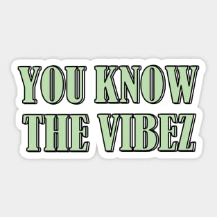 You know the vibez Sticker